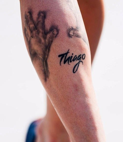 Messi leg tattoo