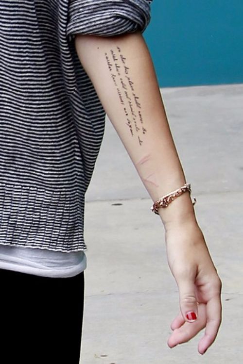 Miley+Cyrus quote tattoo