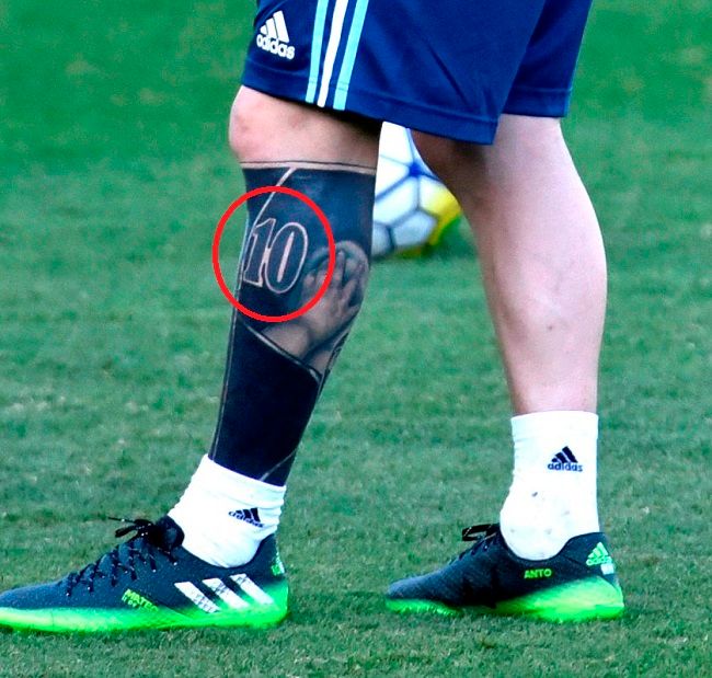 lionel messi-10 tattoo