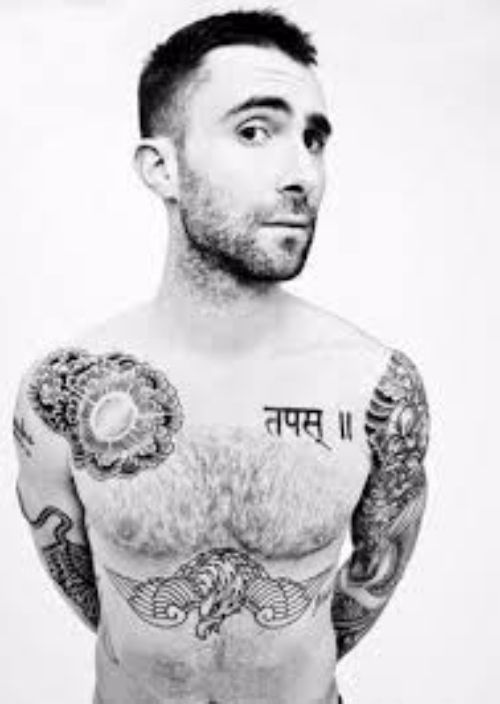 Adam Levine's Back Tattoo Is Complete