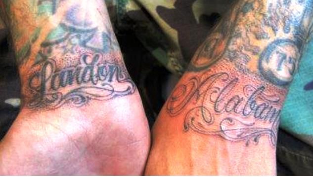 Travis Barker tattoo kids names