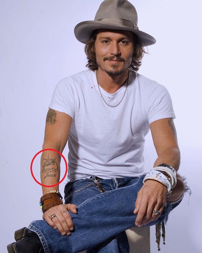 johnny depp-jack sparrow-pirates of caribbean tetoválás