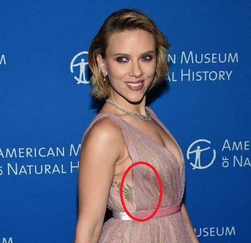 Scarlett Johansson Tattoos Avengers