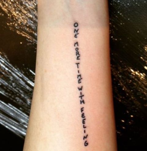 Kristen Stewart Tattoo-one more time with feeling