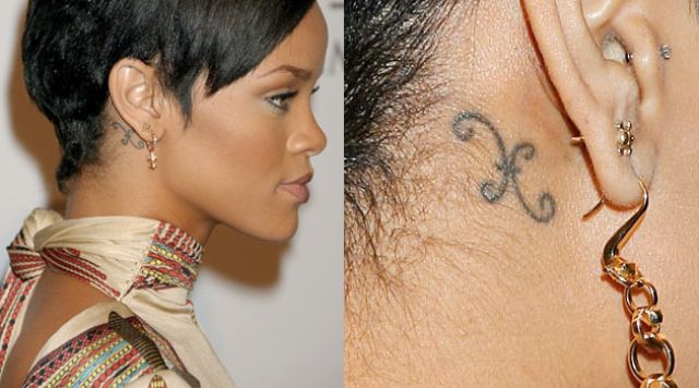 Rihanna tattoos Pisces