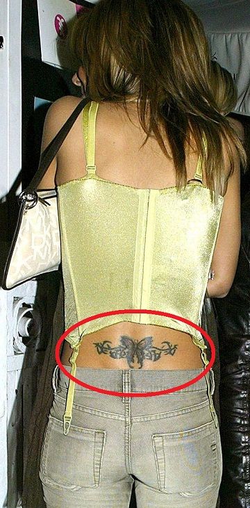 Cheryl Cole - Tatouage de papillon