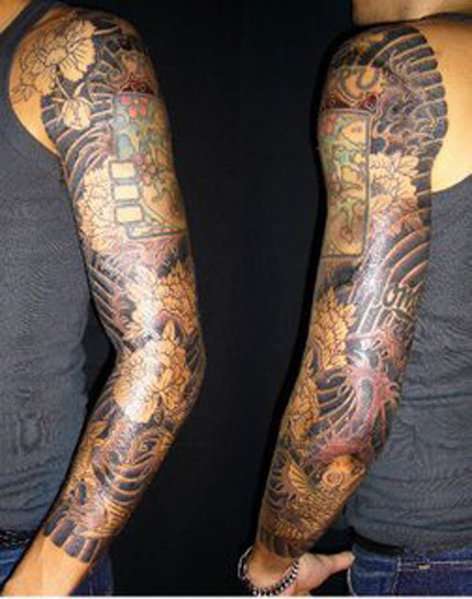 John Mayers sleeve tattoo by Horimitsu  Sleeve tattoos John mayer tattoo  Arm tattoo