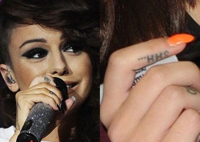 Shhh Finger Tattoo