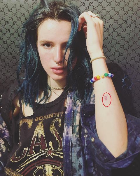 Bella Thorne Number Tattoo