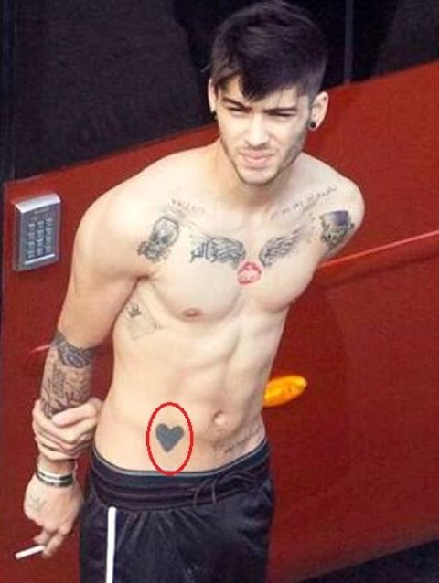 Tatuaje de Corazón negro de Zayn Malik