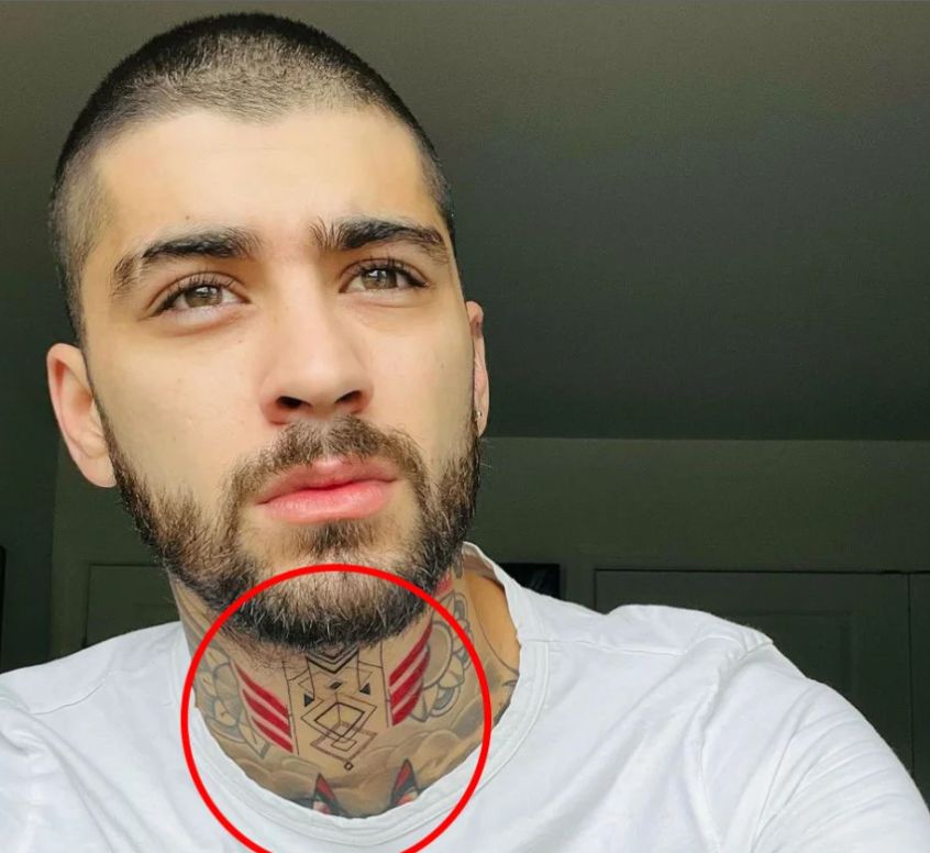 Zayn Malik's Tribal Tattoo on Neck