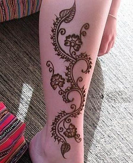 Spiral Pattern Mehndi Design.