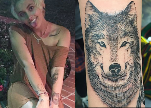 Paris Jackson Left Arm Wolf