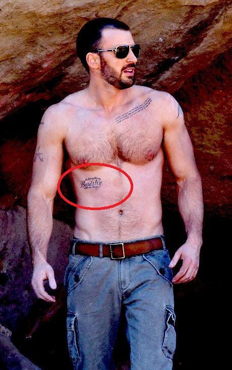 Chris Evans Is Covered In Tattoos