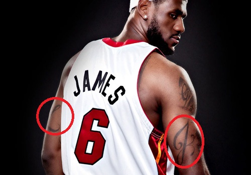 LeBron L and J Tattoos