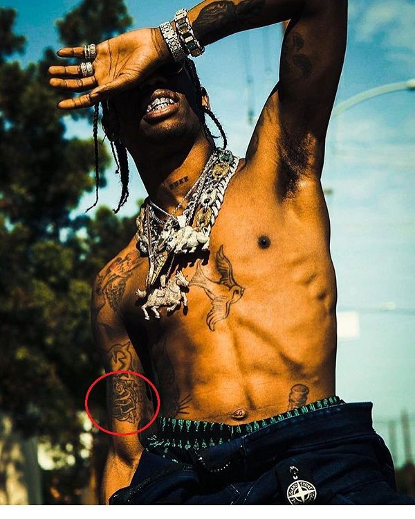 Rose-travis scott tattoos-