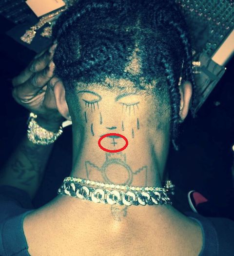 Travis Scott's 39 Tattoos & Their Meanings 33. upside down celtic ...