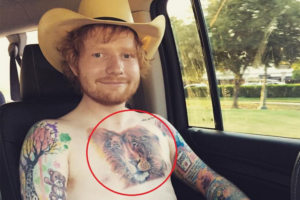 Ed Sheeran Lion Tattoo-