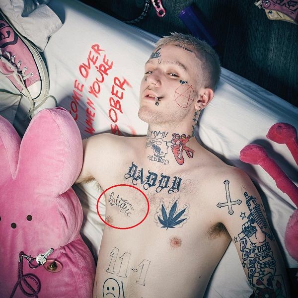 lil peep face tattoos cry baby