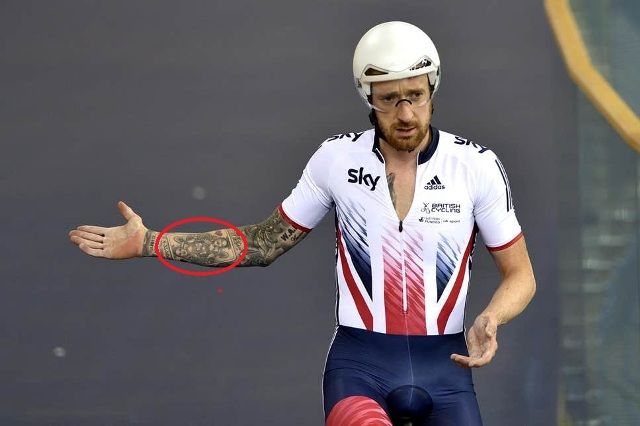 queen of hearts card , catherine and wedding date - Bradley Wiggins tattoo