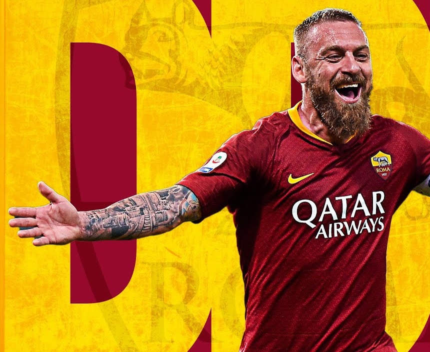 Tattoo: Roma player Daniele De Rossi covered his whole inside-out left fore...