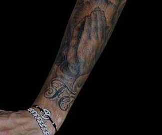 neymar jr prayer tattoo