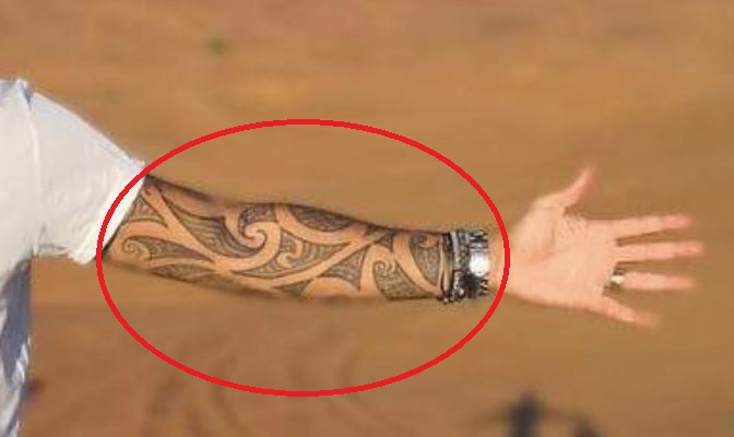 Nigel de Jong wave tattoo 2