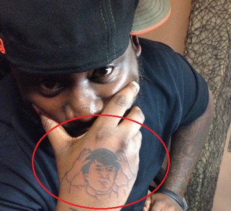 T Pain Right Hand Jackie Chan Tattoo