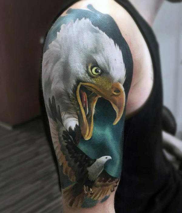 25 Amazing Badass Tattoo Ideas With Meanings Body Art Guru   Bald Eagle Realistic Badass  