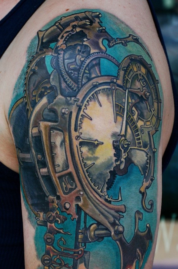 clock tattoo