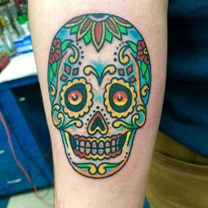 Tatuaje del Día de los Muertos