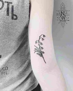 Lily of the valley tattoo minimalist