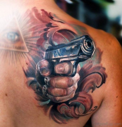 double barrel shotgun tattoo designs