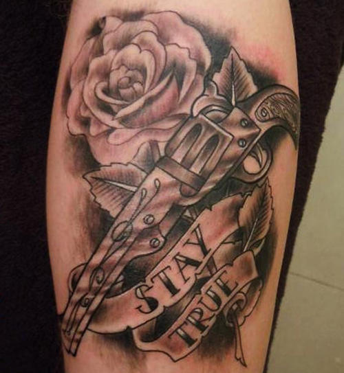 revolver rose tattoo design