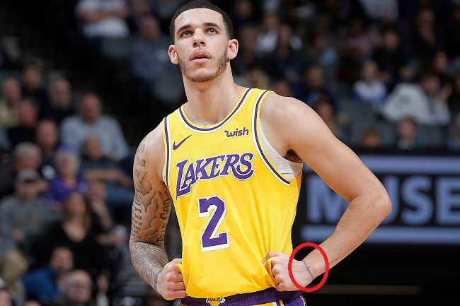 Lonzo Ball-Motivated by Jesus, dedicated to the game tattoo
