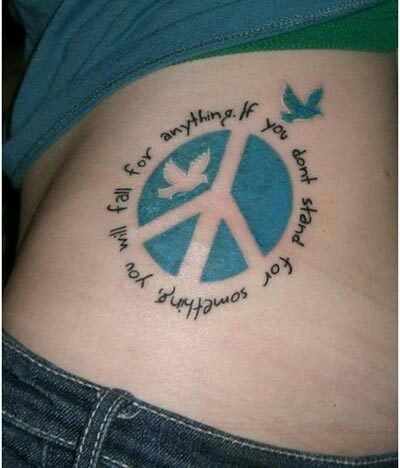 55 Best Peace Sign Tattoo Designs  AntiWar Movement Symbol 2019