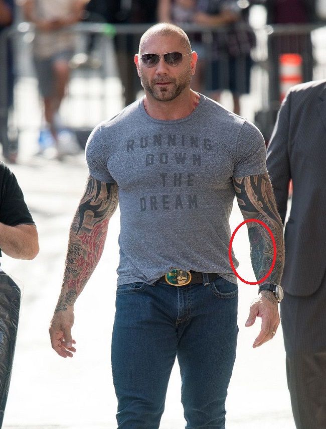 Dave Bautista s 33 Tattoos Their Meanings Body Art Guru