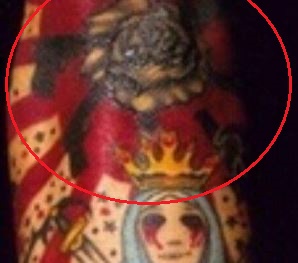 Frank Iero rose guns tattoo
