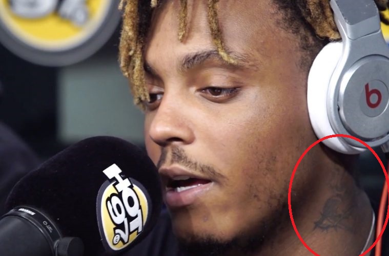 Juice WRLD Chained Heart Tattoo