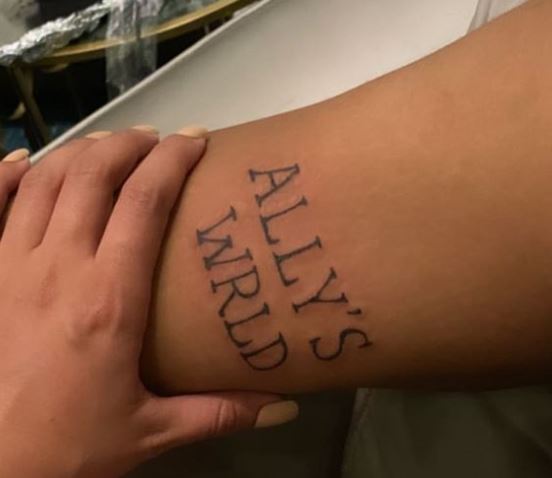 Juice WRLD Girlfriend Name Tattoo