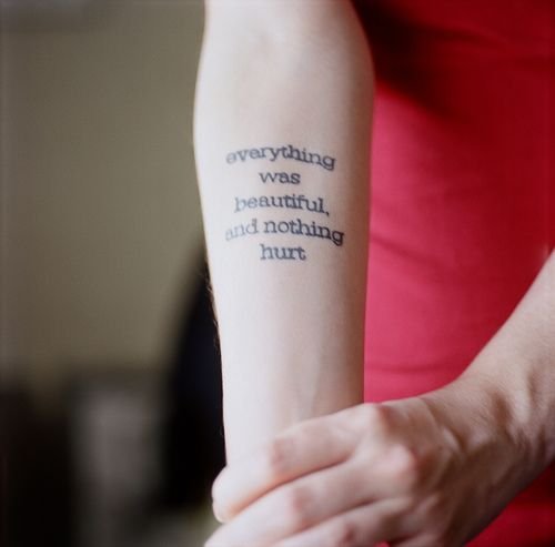 sleeping beauty quote tattoo