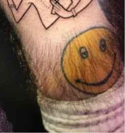 Mac Miller Yellow Smiley Tattoo