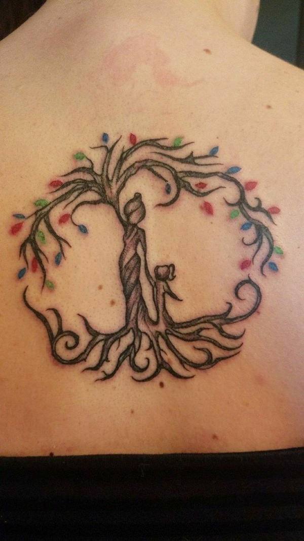 mother daughter tree tattoo