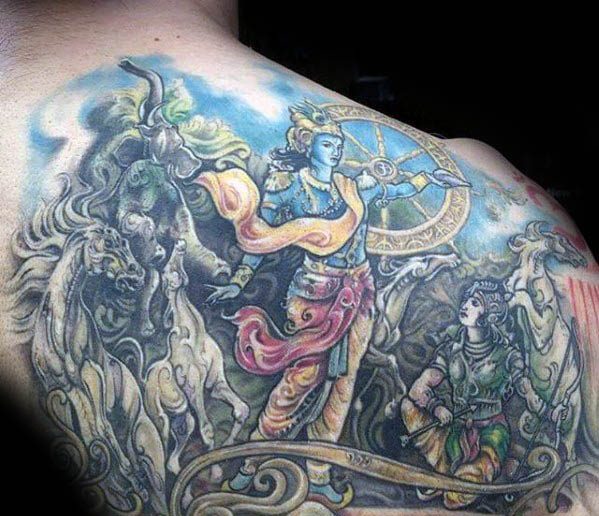 lord krishna tattoo designs for men