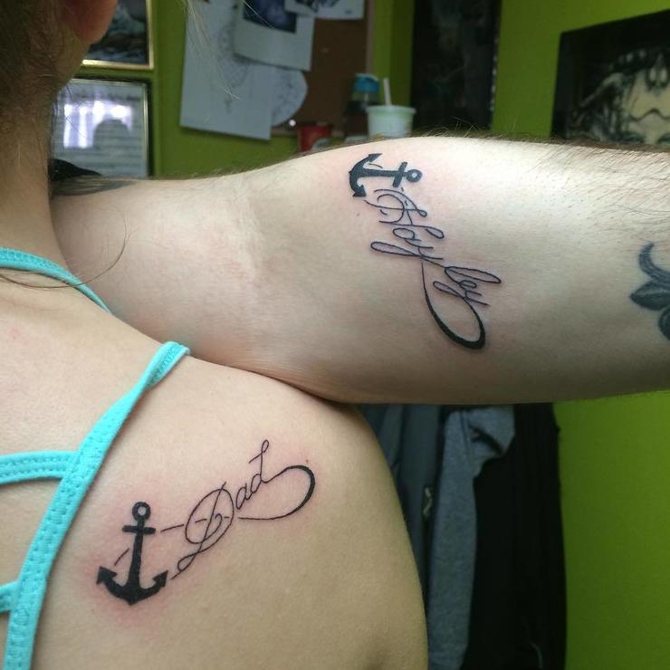 father daughter tattoos