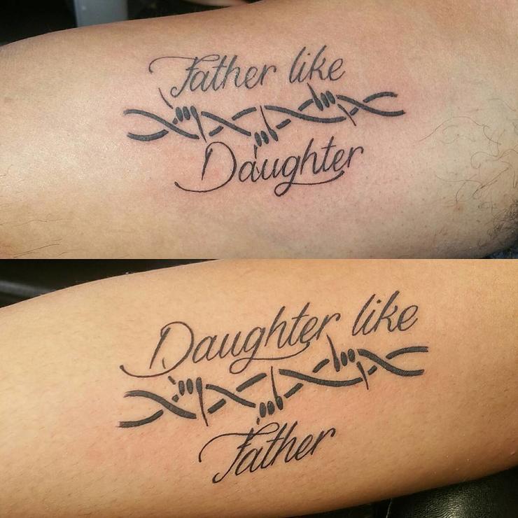 80 Cute Father Daughter Tattoos Body Art Guru 