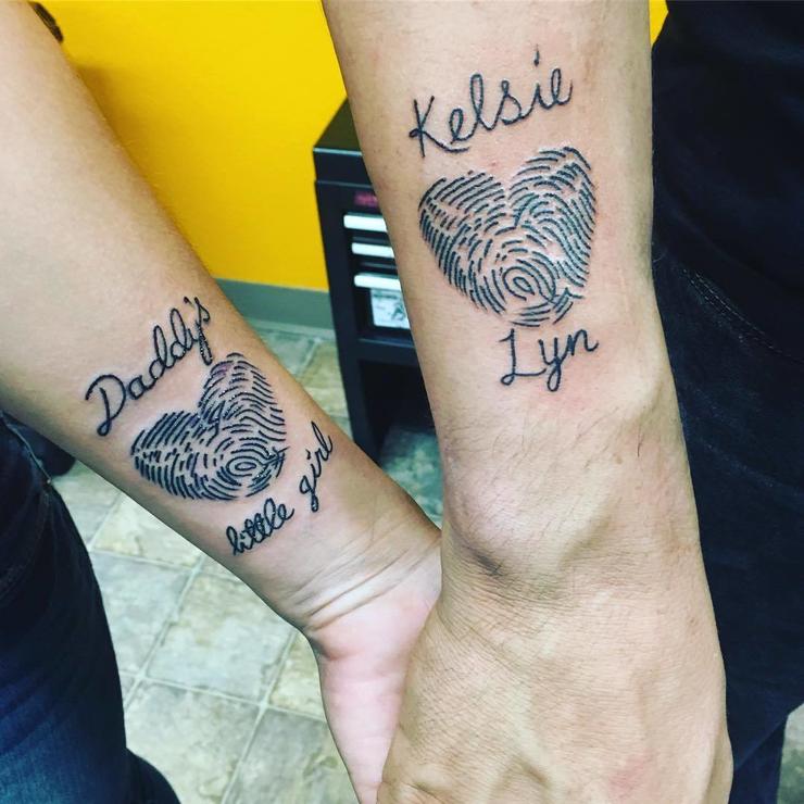 father daughter tattoos