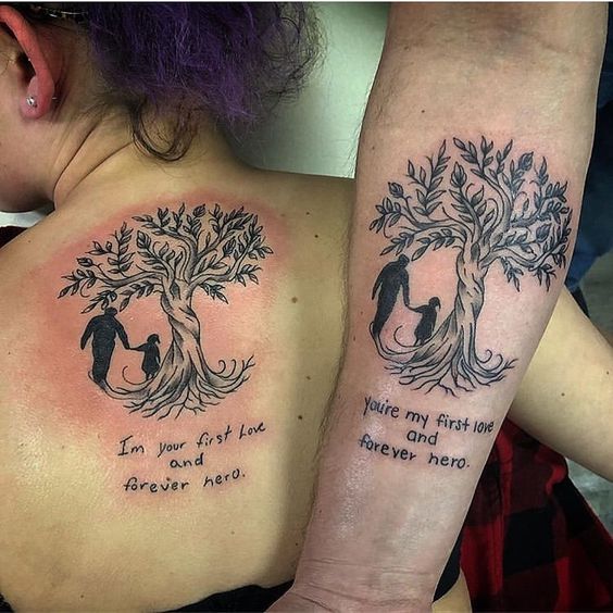 father daughter tattoos