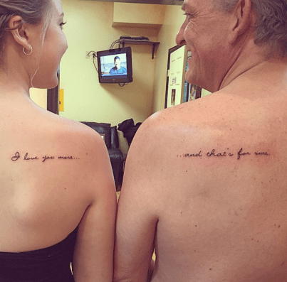 father daughter tattoos