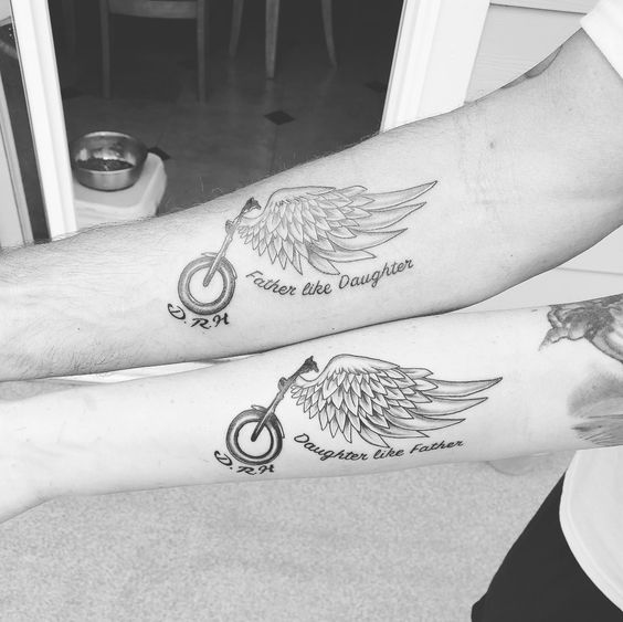 father daughter tattoos